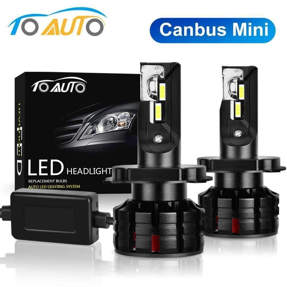 Planet Gates 2Pcs H1 H3 H4 H7 Led Canbus H8 H11 HB3 9005 HB4 9006 Led Headlights Mini 12000LM Car Light Bulbs Error Free Auto Lamp 6000K