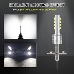 Planet Gates 2Pcs H1 LED Bulb Super Bright 12 3535SMD Car Fog Lights Blub for Auto 12V 24V 6000K White Driving Day Running Lamp Auto