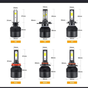 Planet Gates 2PCS H4 H7 Car Headlight 100W 10000LM H11 H1 9006 LED Headlamp Kit High Low Beam Bulbs 6500K  for Led 12V 24V Auto Lamps