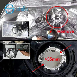 Planet Gates 2pcs H4 LED hi-lo mini projector lens headlight for car clear beam pattern 12V 5500k no astigmatic problem lifetime warranty