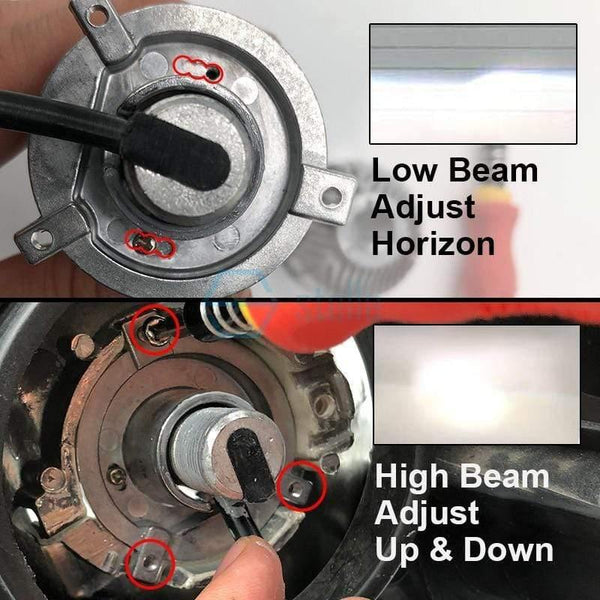 Planet Gates 2pcs H4 LED hi-lo mini projector lens headlight for car clear beam pattern 12V 5500k no astigmatic problem lifetime warranty