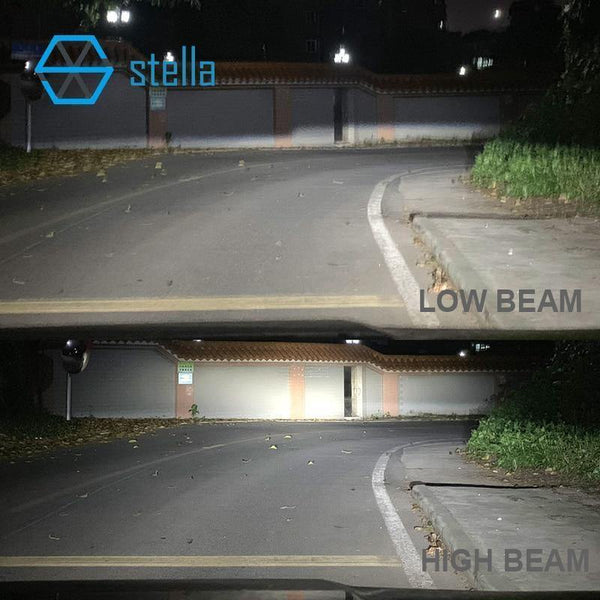 Planet Gates 2pcs H4 LED hi-lo mini projector lens headlight for car clear beam pattern 12V 5500k no astigmatic problem lifetime warranty