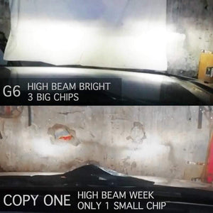 Planet Gates 2pcs H4 LED hi-lo mini projector lens headlight for car clear beam pattern 12V 5500k no astigmatic problem lifetime warranty