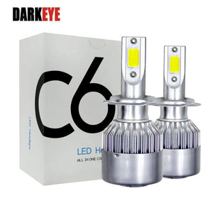 Planet Gates 2PCS H7 H4 LED H1 H9 H8 H11 Bulb 72W Headlights Auto Lamp With Fan Car COB Light 6000K White 12V Automobile LED lamp BH