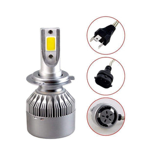 Planet Gates 2PCS H7 H4 LED H1 H9 H8 H11 Bulb 72W Headlights Auto Lamp With Fan Car COB Light 6000K White 12V Automobile LED lamp BH