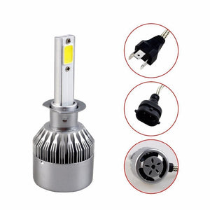 Planet Gates 2PCS H7 H4 LED H1 H9 H8 H11 Bulb 72W Headlights Auto Lamp With Fan Car COB Light 6000K White 12V Automobile LED lamp BH