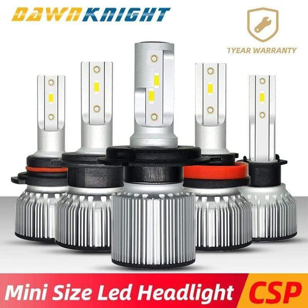 Planet Gates 2PCS H7 H4 Led Headlight Bulbs D2S D2R D2C H1 H3 H8 H11 9005HB3 9006HB4 9012 Led Car Headlight Bulb Fog Light 12V 6000K CSP CHIP