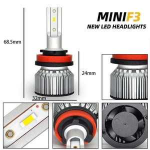 Planet Gates 2PCS H7 H4 Led Headlight Bulbs D2S D2R D2C H1 H3 H8 H11 9005HB3 9006HB4 9012 Led Car Headlight Bulb Fog Light 12V 6000K CSP CHIP