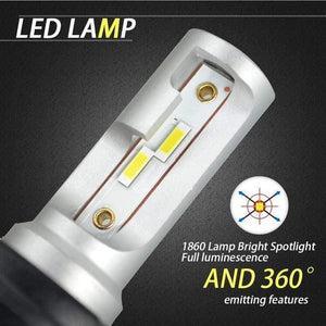 Planet Gates 2PCS H7 H4 Led Headlight Bulbs D2S D2R D2C H1 H3 H8 H11 9005HB3 9006HB4 9012 Led Car Headlight Bulb Fog Light 12V 6000K CSP CHIP