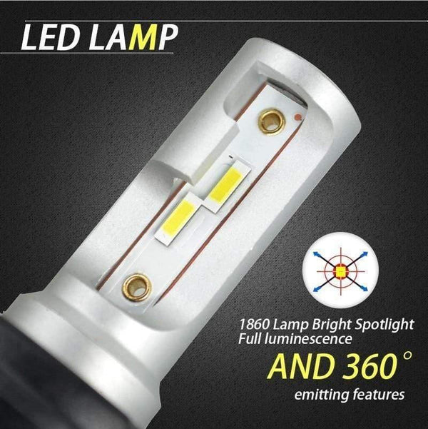 Planet Gates 2PCS H7 H4 Led Headlight Bulbs D2S D2R D2C H1 H3 H8 H11 9005HB3 9006HB4 9012 Led Car Headlight Bulb Fog Light 12V 6000K CSP CHIP