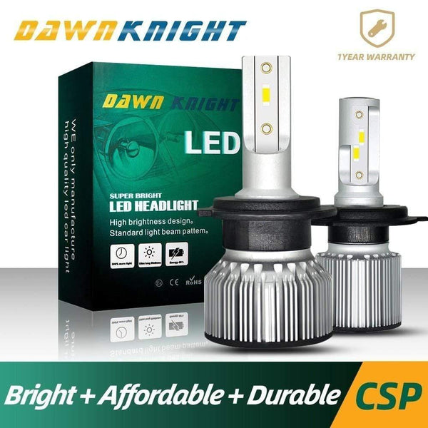 Planet Gates 2PCS H7 H4 Led Headlight Bulbs D2S D2R D2C H1 H3 H8 H11 9005HB3 9006HB4 9012 Led Car Headlight Bulb Fog Light 12V 6000K CSP CHIP