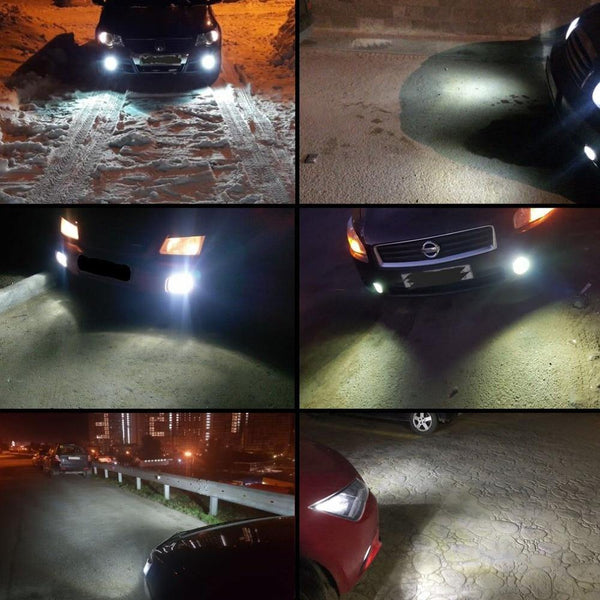 Planet Gates 2pcs H7 LED Bulbs Car Fog Lamp 1400LM Driving Lamp Replacement for Fog Lights 6000K White Auto DC 12V 24V