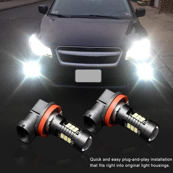 Planet Gates 2Pcs H8 H11 Led HB4 9006 HB3 9005 Fog Lights Bulb 3030SMD 1200LM 6000K White Car Driving Running Lamp Auto Leds Light 12V 24V