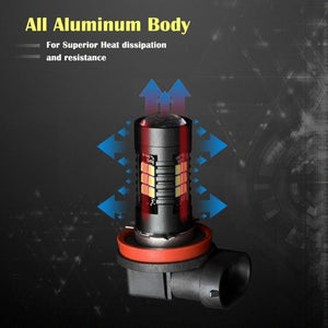 Planet Gates 2Pcs H8 H11 Led HB4 9006 HB3 9005 Fog Lights Bulb 3030SMD 1200LM 6000K White Car Driving Running Lamp Auto Leds Light 12V 24V