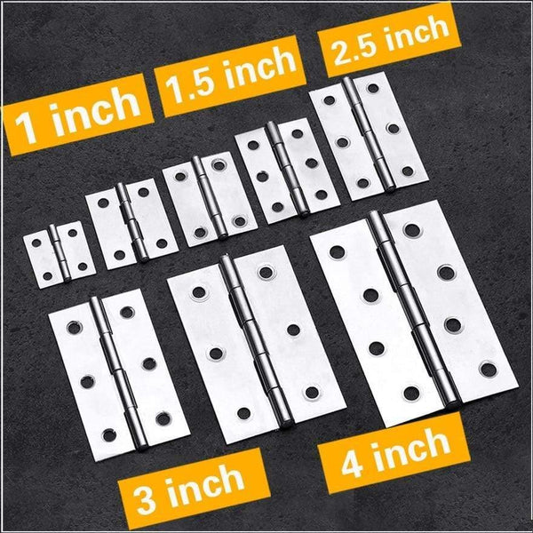 2Pcs Hinge Cabinet Doors Stainless Steel Flat  1 inch 1.5 inch 2inch 2.5 inch 3inch 4inch Windows Hinge Wooden Box Mini Hinge
