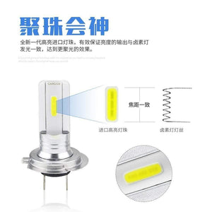 Planet Gates 2pcs Hot selling COB High Power White light Bulb DC 12V H7 LED Car Fog Light Bulb