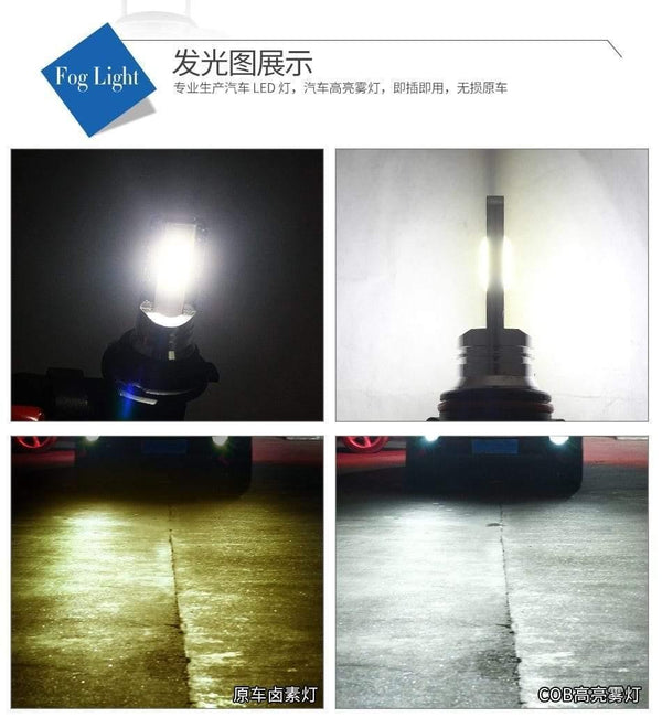 Planet Gates 2pcs Hot selling COB High Power White light Bulb DC 12V H7 LED Car Fog Light Bulb