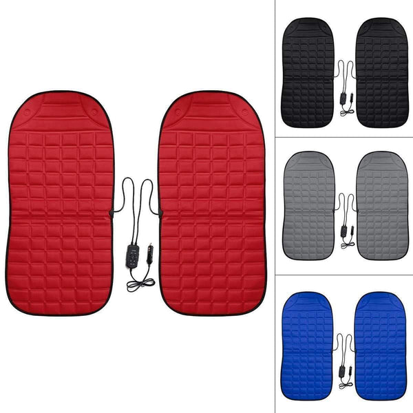 Planet Gates 2Pcs In 1 Fast Heated & Adjustable Black/Grey/Blue/Red Car Electric Heated Seat Car Styling Winter Pad Cushions Auto Covers
