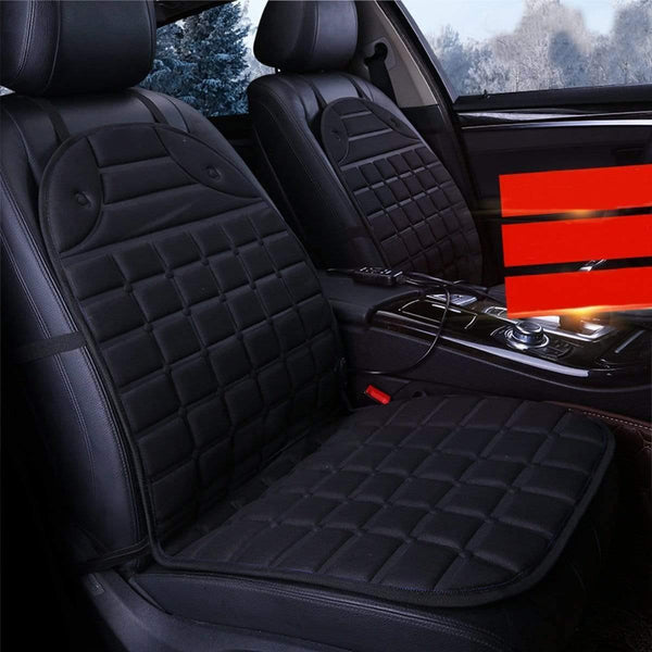 Planet Gates 2Pcs In 1 Fast Heated & Adjustable Black/Grey/Blue/Red Car Electric Heated Seat Car Styling Winter Pad Cushions Auto Covers