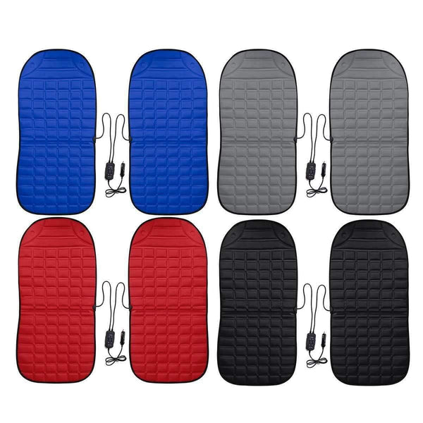 Planet Gates 2Pcs In 1 Fast Heated & Adjustable Black/Grey/Blue/Red Car Electric Heated Seat Car Styling Winter Pad Cushions Auto Covers