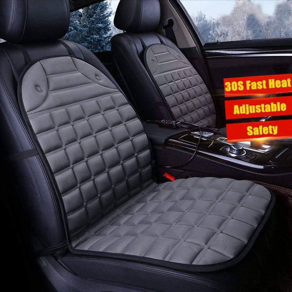 Planet Gates 2Pcs In 1 Fast Heated & Adjustable Black/Grey/Blue/Red Car Electric Heated Seat Car Styling Winter Pad Cushions Auto Covers