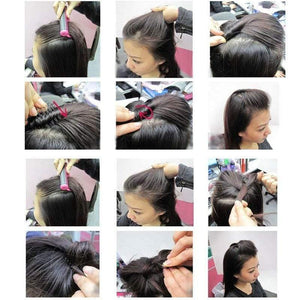 2pcs Invisible Hair Clips for Women Hair Accessories Hairpins Black Hairclip Hair Ornaments Hairpins Black Hairgrips Bun Maker (Black)