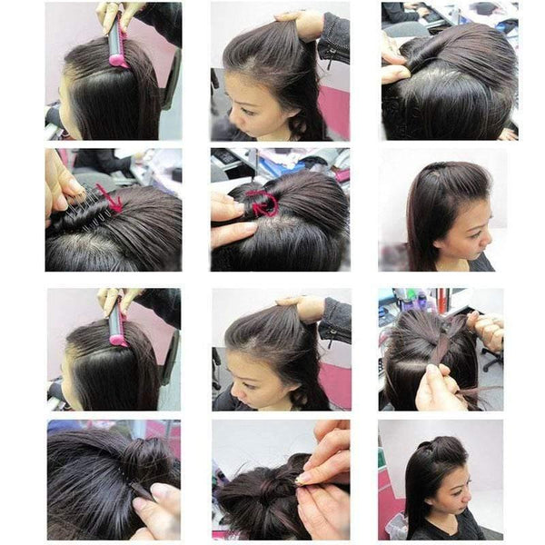 2pcs Invisible Hair Clips for Women Hair Accessories Hairpins Black Hairclip Hair Ornaments Hairpins Black Hairgrips Bun Maker (Black)