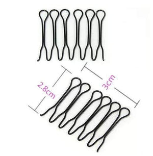2pcs Invisible Hair Clips for Women Hair Accessories Hairpins Black Hairclip Hair Ornaments Hairpins Black Hairgrips Bun Maker (Black)