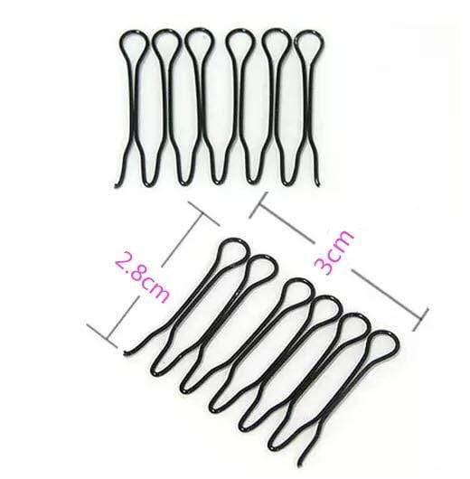 2pcs Invisible Hair Clips for Women Hair Accessories Hairpins Black Hairclip Hair Ornaments Hairpins Black Hairgrips Bun Maker (Black)