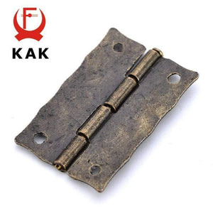 2PCS KAK Antique Bronze Hinges Cabinet Door Drawer Decorative Mini Hinge For Jewelry Storage Wooden Box Furniture Hardware