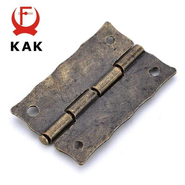 2PCS KAK Antique Bronze Hinges Cabinet Door Drawer Decorative Mini Hinge For Jewelry Storage Wooden Box Furniture Hardware