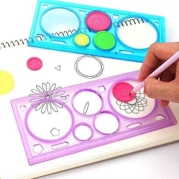 Planet Gates 2pcs Kids Magic Drawing Board Drawing Toys Crafts Games Educational Learning Toys for Children Measuring Tool Christmas Gifts