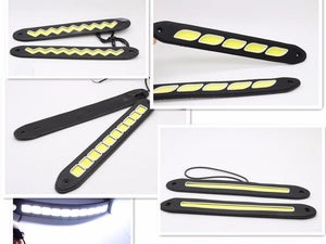 Planet Gates 2pcs LED COB DRL Flexible Silicone Daytime Running Lights  4 Styling External Waterproof Led Car Light Source