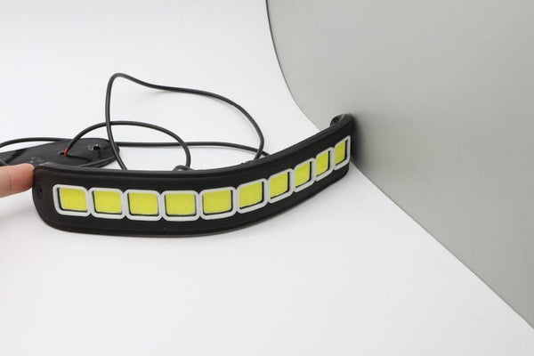 Planet Gates 2pcs LED COB DRL Flexible Silicone Daytime Running Lights  4 Styling External Waterproof Led Car Light Source