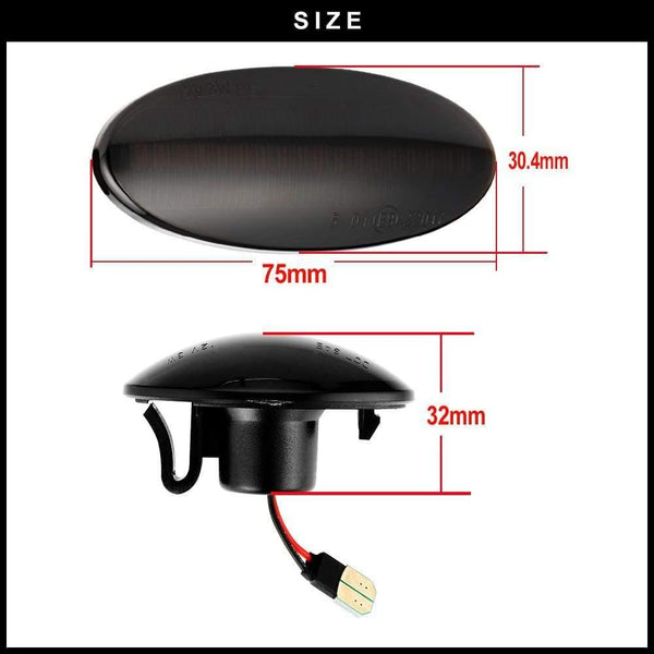 Planet Gates 2pcs Led Dynamic Side Marker Turn Signal Light For Nissan Cube Z12 Juke 2011 Leaf qashqai 2011-2013 Benz Smart