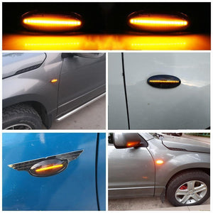 Planet Gates 2pcs Led Dynamic Side Marker Turn Signal Light For Nissan Cube Z12 Juke 2011 Leaf qashqai 2011-2013 Benz Smart