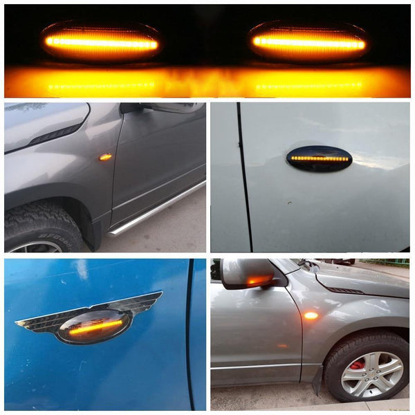 Planet Gates 2pcs Led Dynamic Side Marker Turn Signal Light For Nissan Cube Z12 Juke 2011 Leaf qashqai 2011-2013 Benz Smart