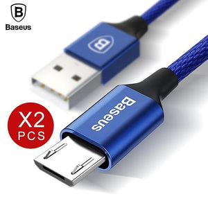 Planet Gates 2pcs/lot, Baseus Micro USB Cable 2A Fast Data Sync Charging Microusb Charger For Samsung Xiaomi HTC Android Mobile Phone Cables