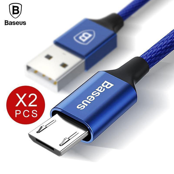 Planet Gates 2pcs/lot, Baseus Micro USB Cable 2A Fast Data Sync Charging Microusb Charger For Samsung Xiaomi HTC Android Mobile Phone Cables