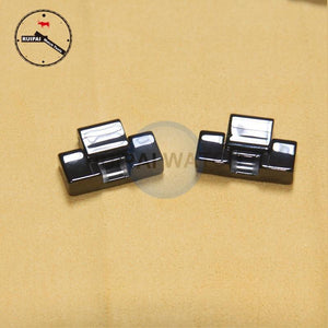 Planet Gates 2pcs/lot Black Ceramic Watch Strap Tail Grains Connect Parts for AR1400
