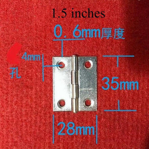2PCS/lot  Stainless Steel Cabinet Drawer Door Hinges Furniture Hinges 1.5"/2.0''/2.5'' Length