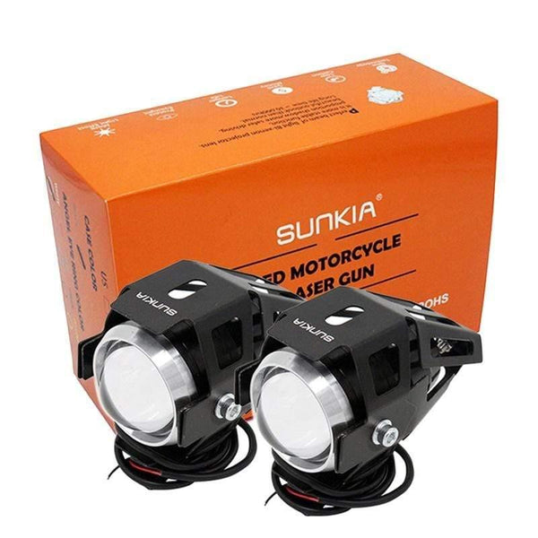 Planet Gates 2Pcs/Lot SUNKIA LED Headlight High Power 125w Motorcycle Projector Lamp U5 3 Modes 3000LM Motorbike Head Fog Lamp Free Shipping