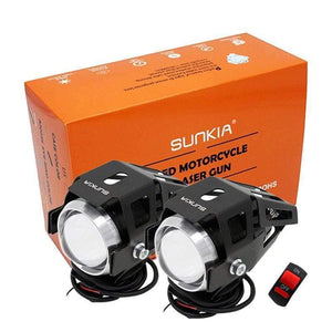 Planet Gates 2Pcs/Lot SUNKIA LED Headlight High Power 125w Motorcycle Projector Lamp U5 3 Modes 3000LM Motorbike Head Fog Lamp Free Shipping