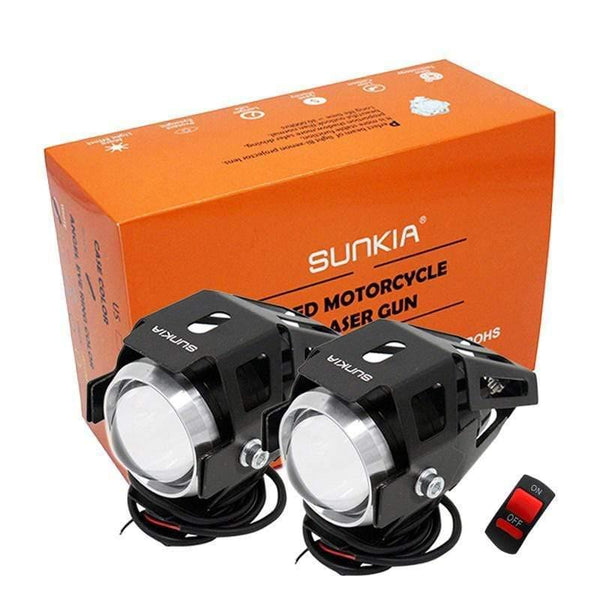 Planet Gates 2Pcs/Lot SUNKIA LED Headlight High Power 125w Motorcycle Projector Lamp U5 3 Modes 3000LM Motorbike Head Fog Lamp Free Shipping