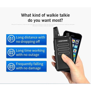 2Pcs/lot Zastone Zt-X6 Uhf 400-470 Mhz Black Handheld Communication Equipment Mini Radio Set Portable Small Walkie Talkie X6