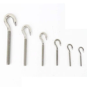 2pcs M4 M5 M6 M8 304 Stainless Steel Sheep Eye Screw Bolt Ring Hook With 2pieces Nuts