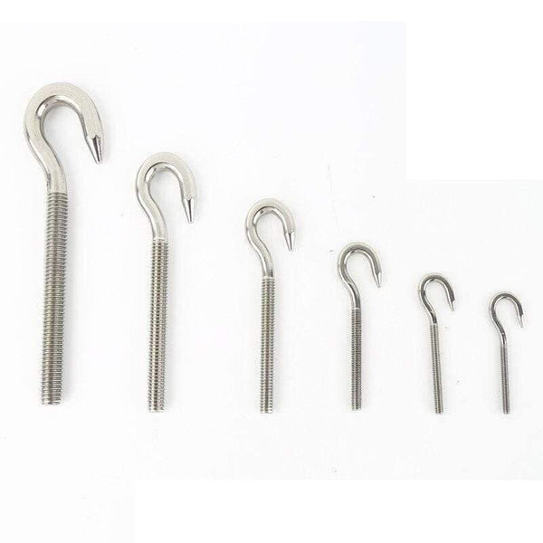 2pcs M4 M5 M6 M8 304 Stainless Steel Sheep Eye Screw Bolt Ring Hook With 2pieces Nuts