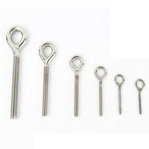 2pcs M4 M5 M6 M8 304 Stainless Steel Sheep Eye Screw Bolt Ring Hook With 2pieces Nuts