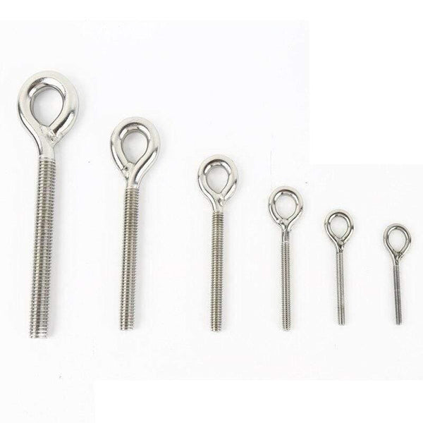 2pcs M4 M5 M6 M8 304 Stainless Steel Sheep Eye Screw Bolt Ring Hook With 2pieces Nuts