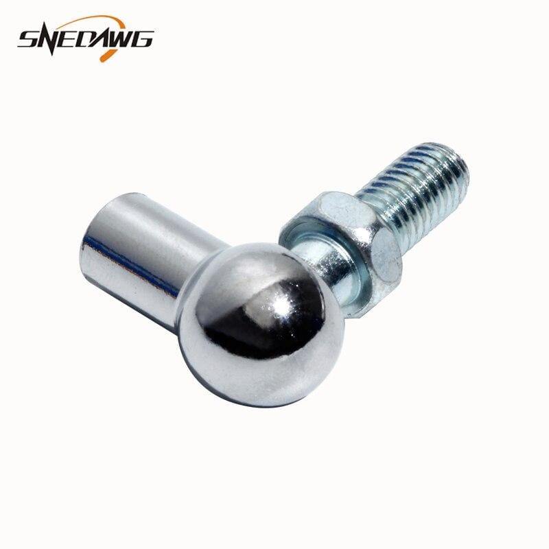 2PCS M6/M8 Gas Spring Connectors 8mm/10mm Male Thread Silver Tone Metal Screwed Rod End Bearing Ball Joint